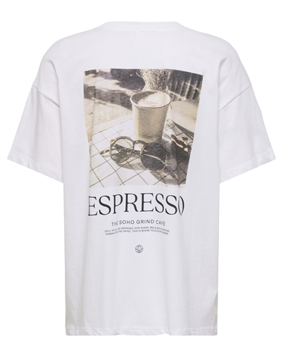 Only - OnlVivi Life Lovely T-shirt - Bright White/ Espreso